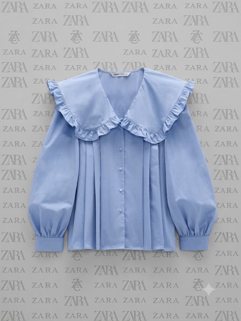 Zara Poplin Blouse With Peter Pan Collar - XS